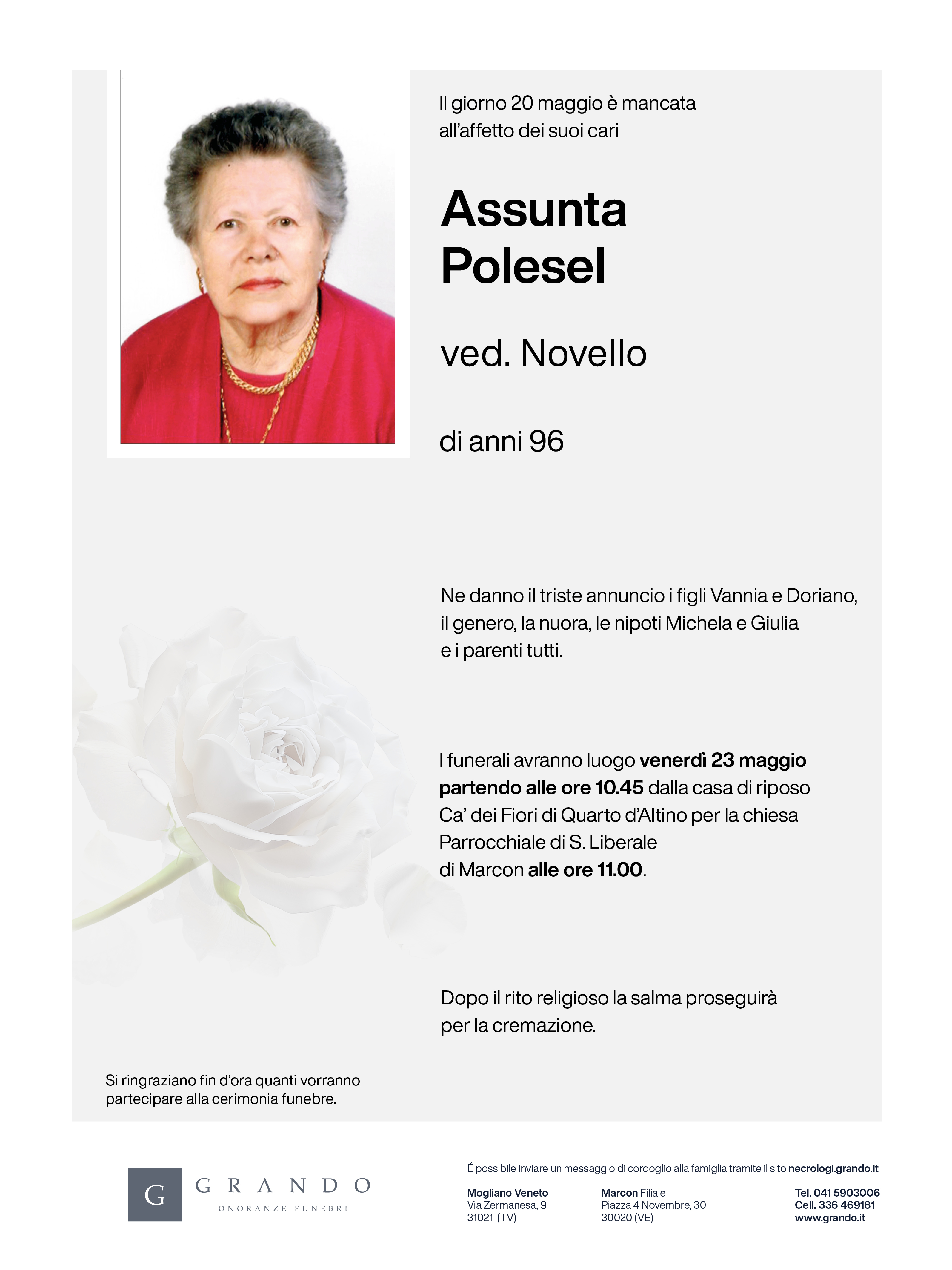 Epigrafe Assunta Polesel