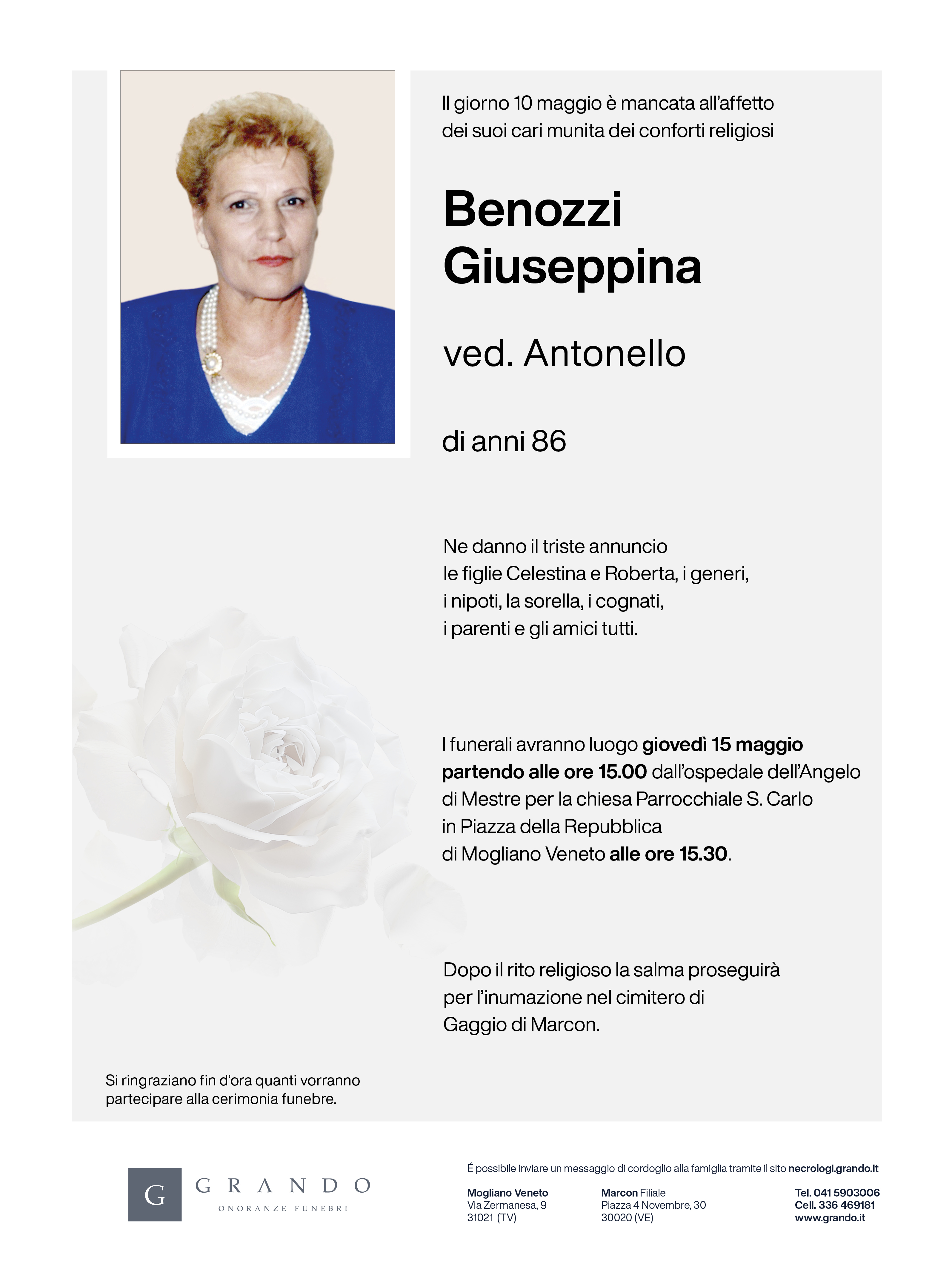 Epigrafe Benozzi Giuseppina
