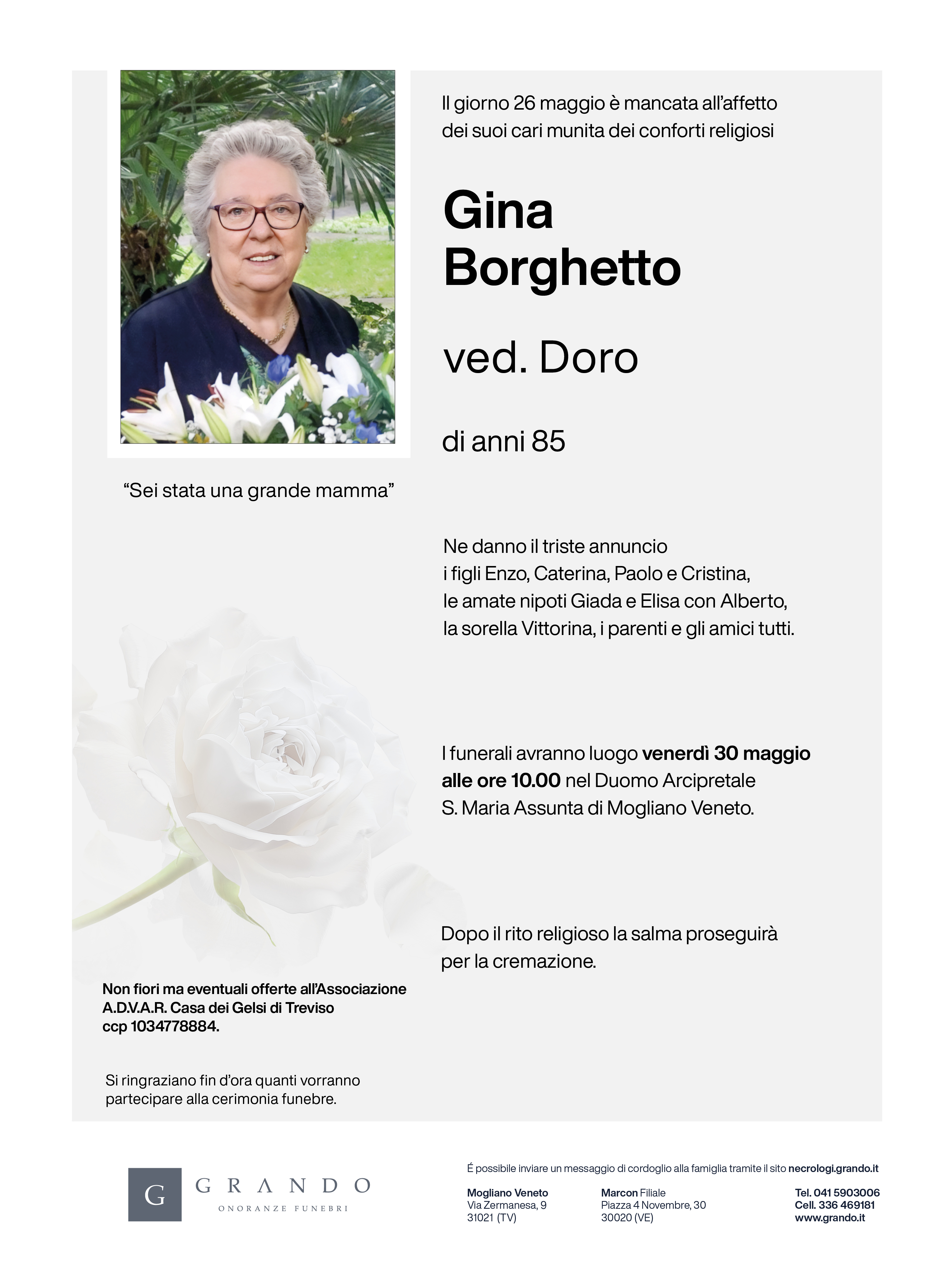 Epigrafe Borghetto Gina