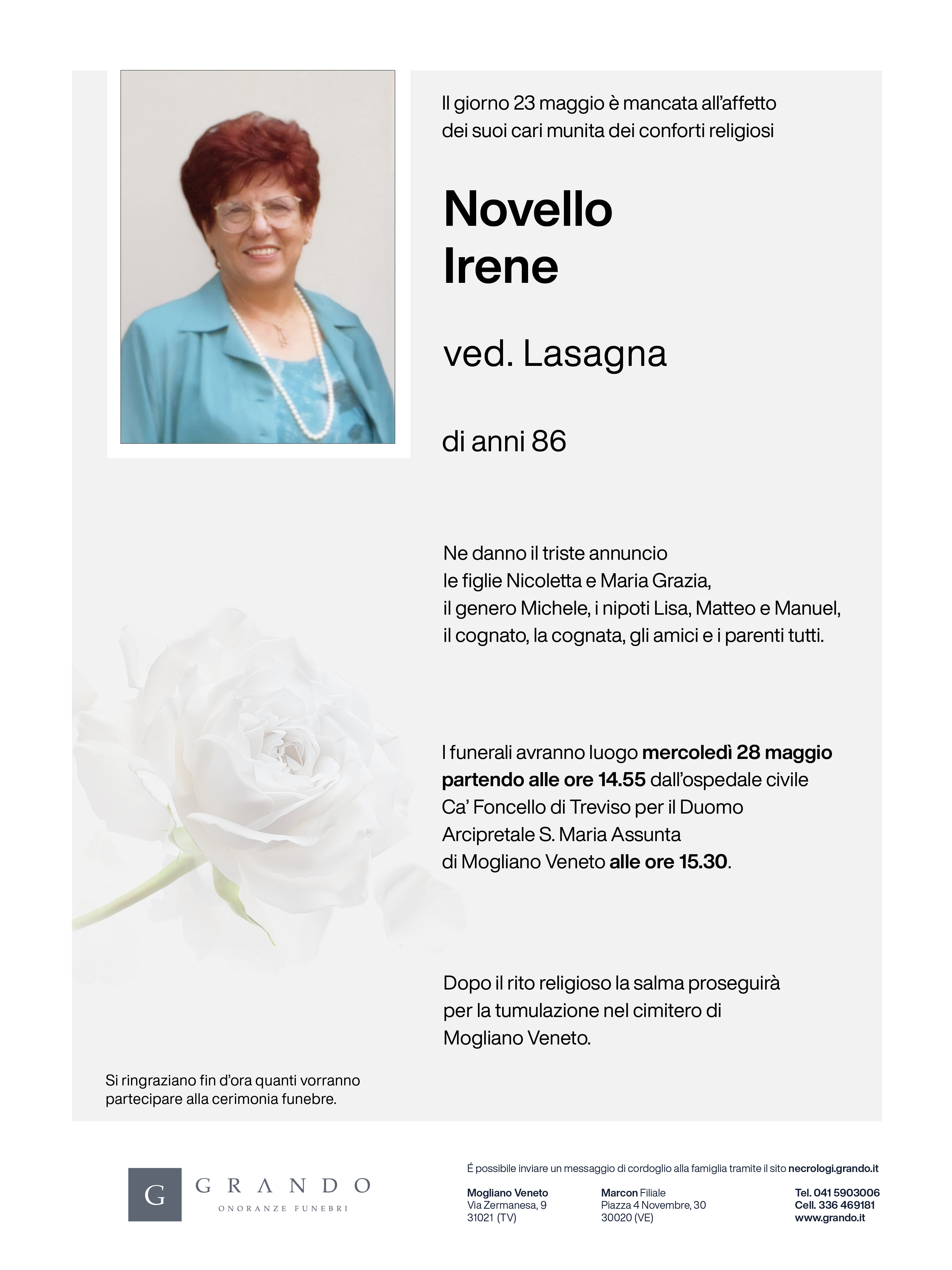 Epigrafe Novello Irene