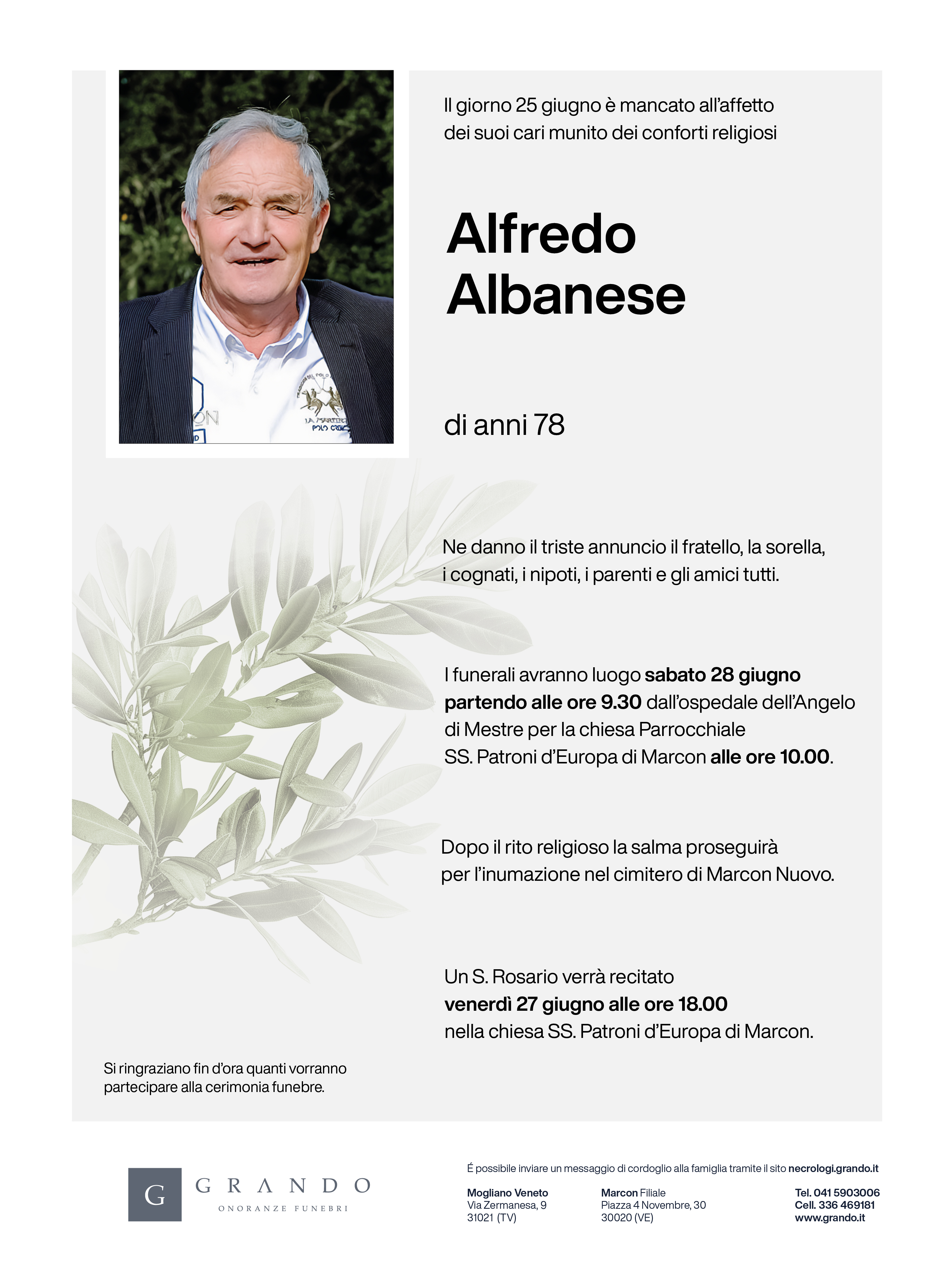 Epigrafe Alfredo Albanese