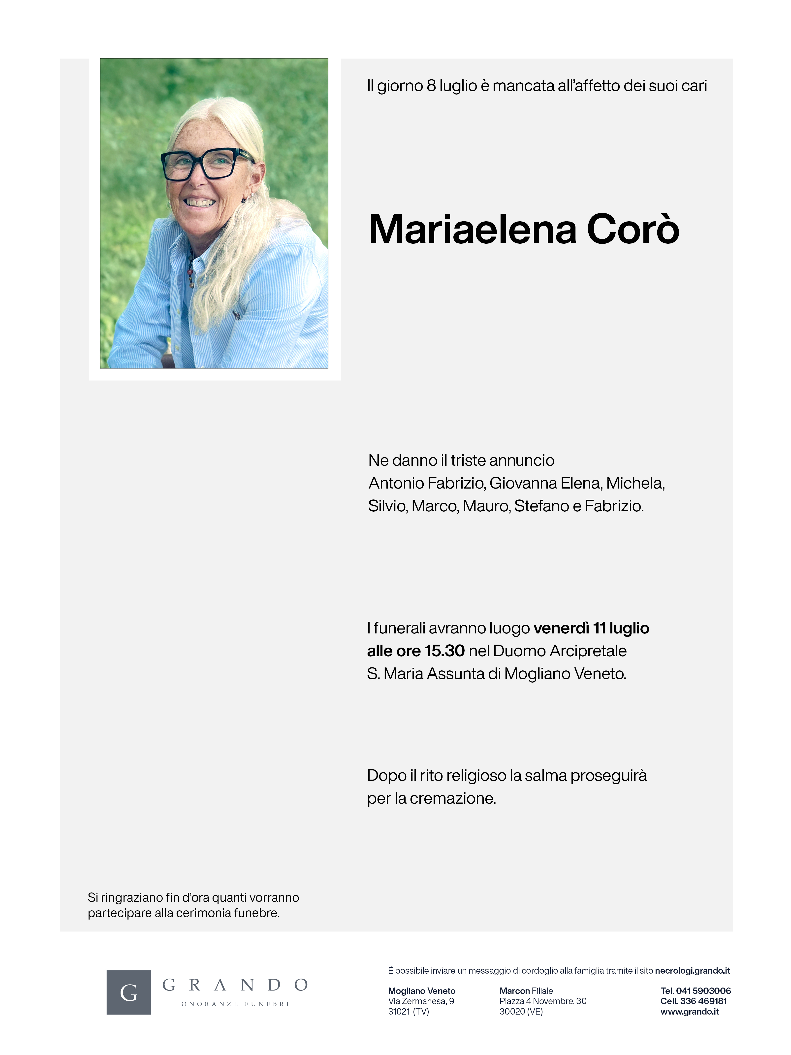 Epigrafe Mariaelena Corò