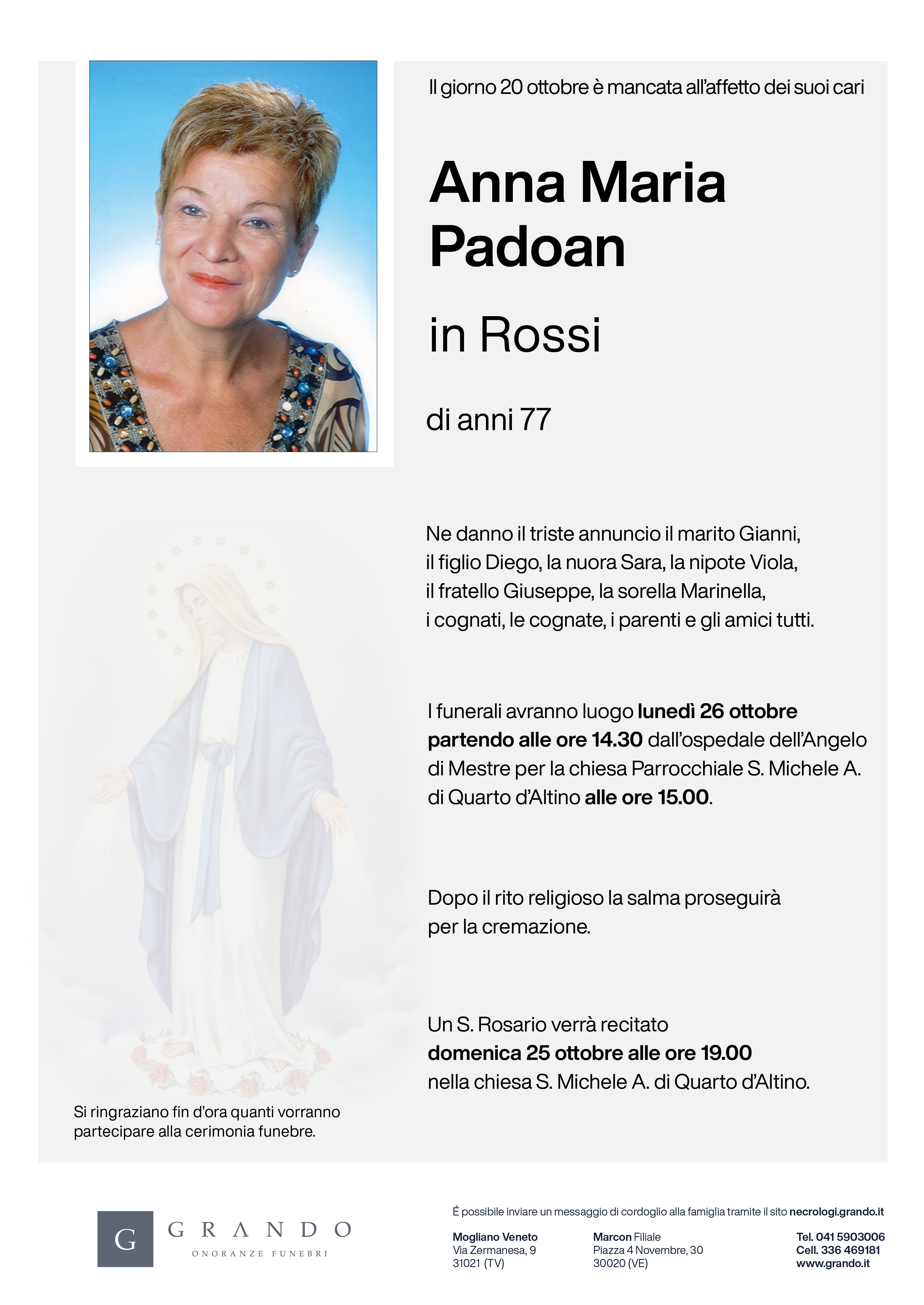 Epigrafe Anna Maria Padoan