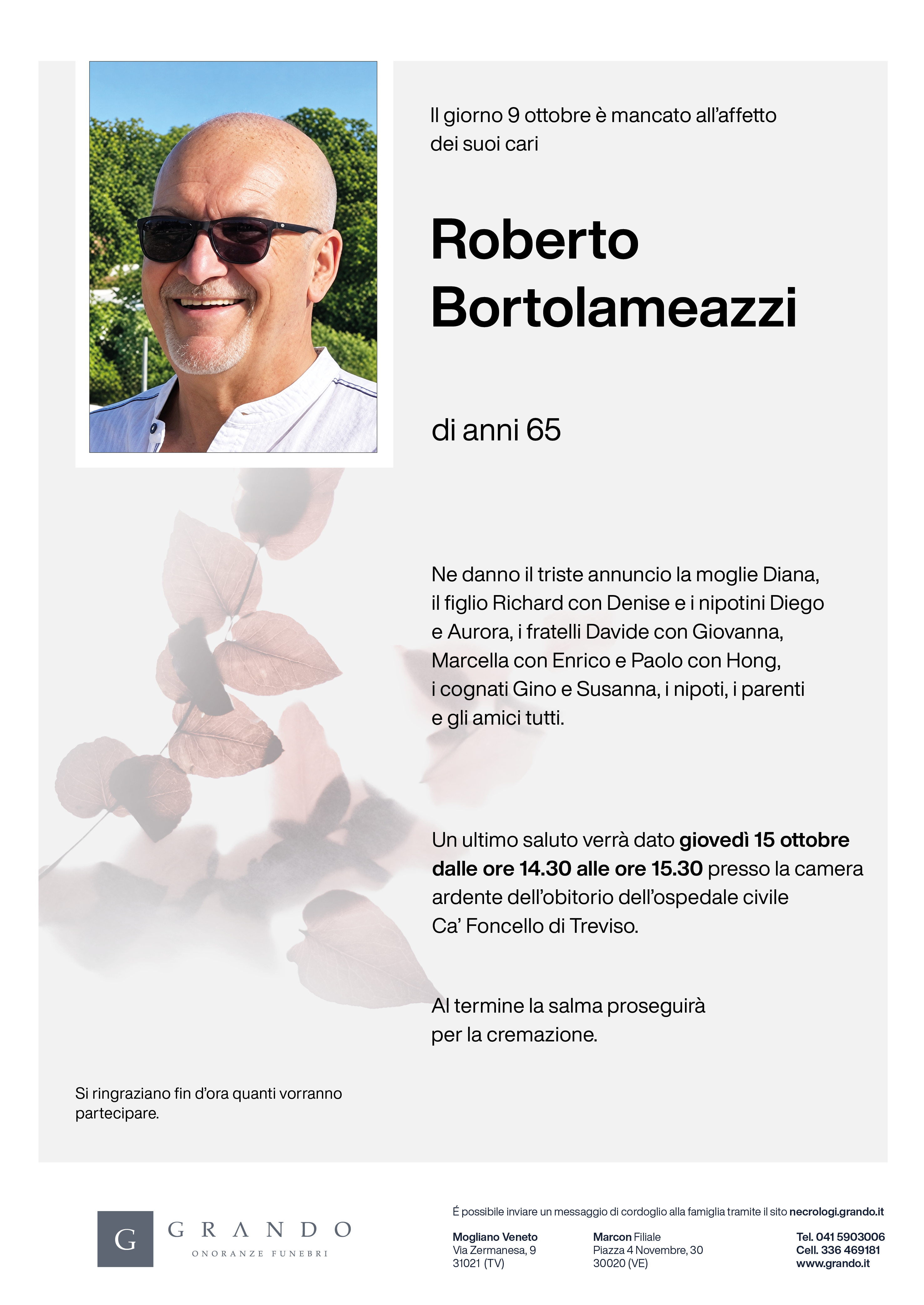 Epigrafe Roberto Bortolameazzi